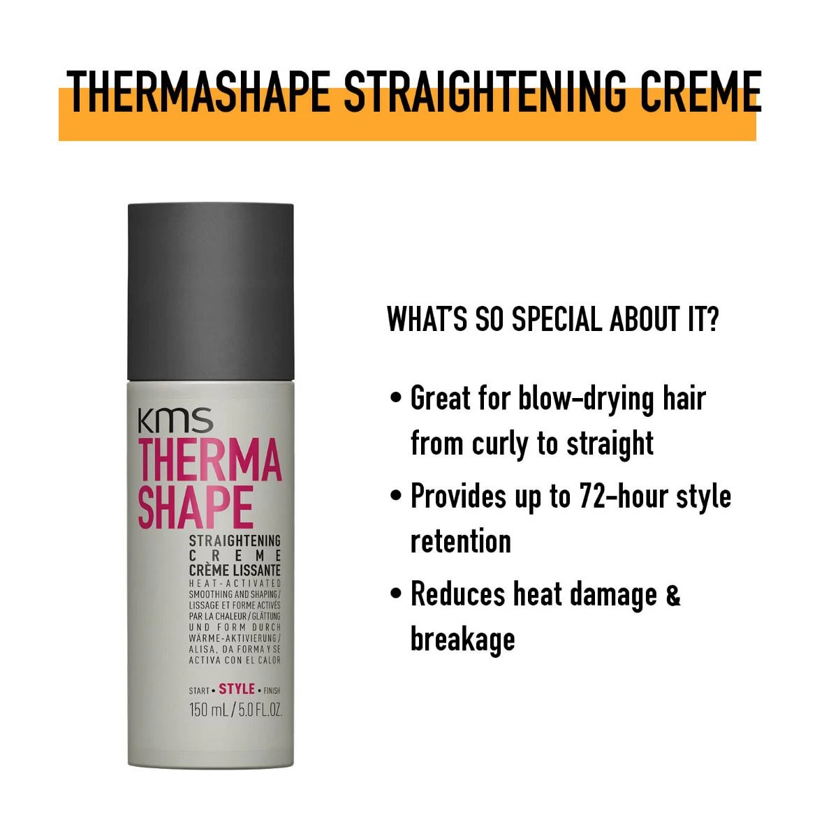 KMS ThermaShape Straightening Creme 150ml 4 KMS ThermaShape Straightening Creme 150ml - Afbeelding 2